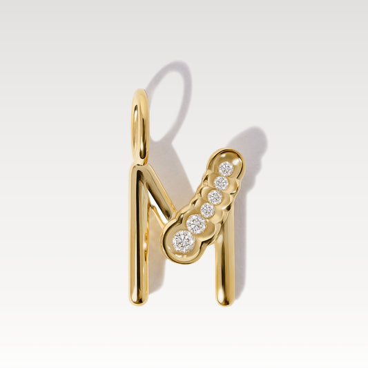 Letter M - Initial Alphabet Charm