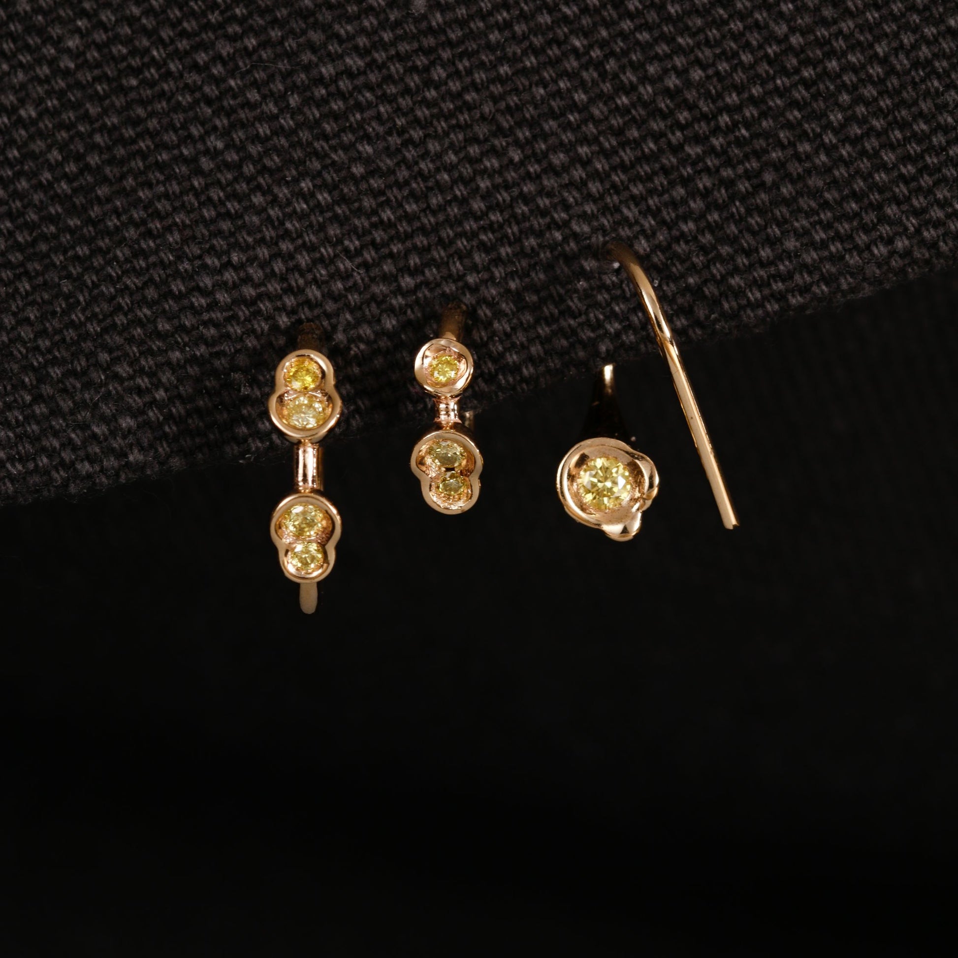 Yellow diamond Obi #22 hoop 12mm - Kay Konecna Studio