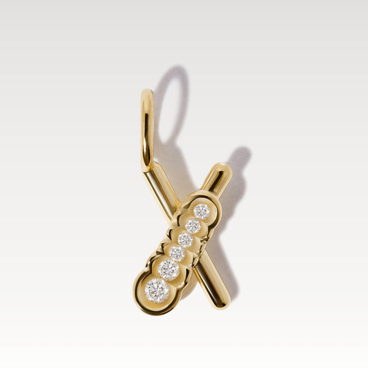 Letter X - Initial Alphabet Charm