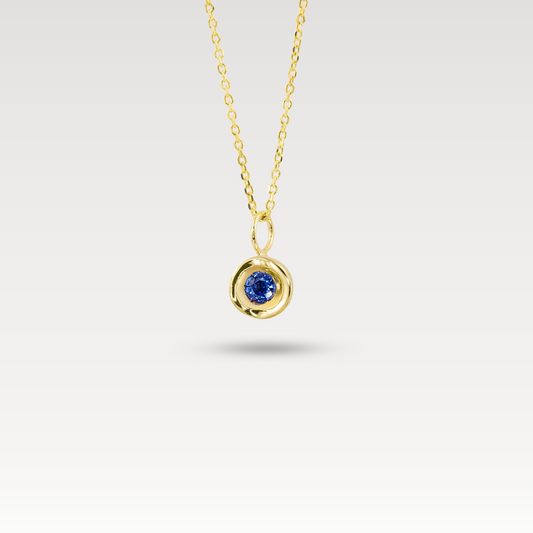 Blue Sapphire OBI no.1 Pendant (with 16"-18" chain)