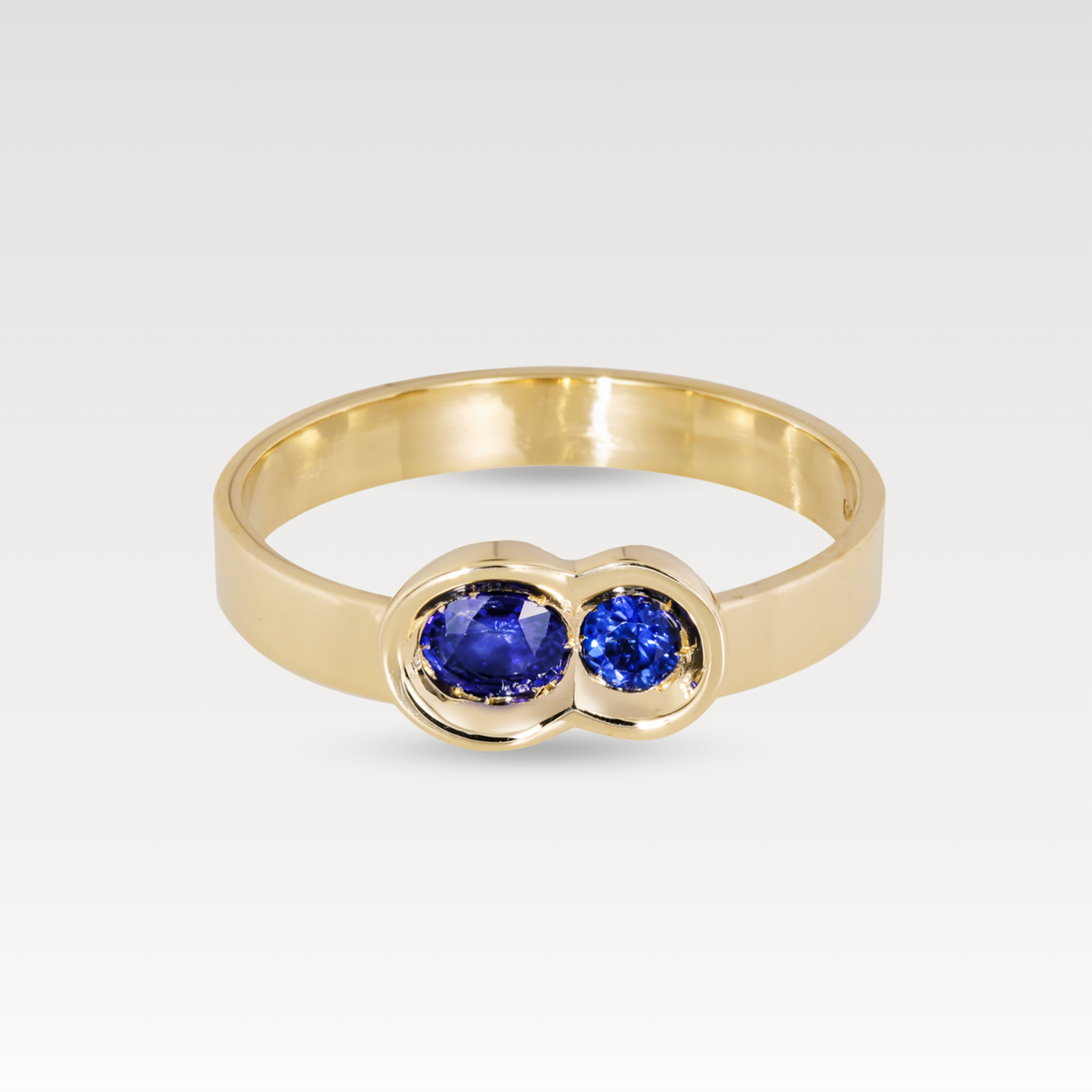 Blue Sapphire Obi no.2 Wide Ring