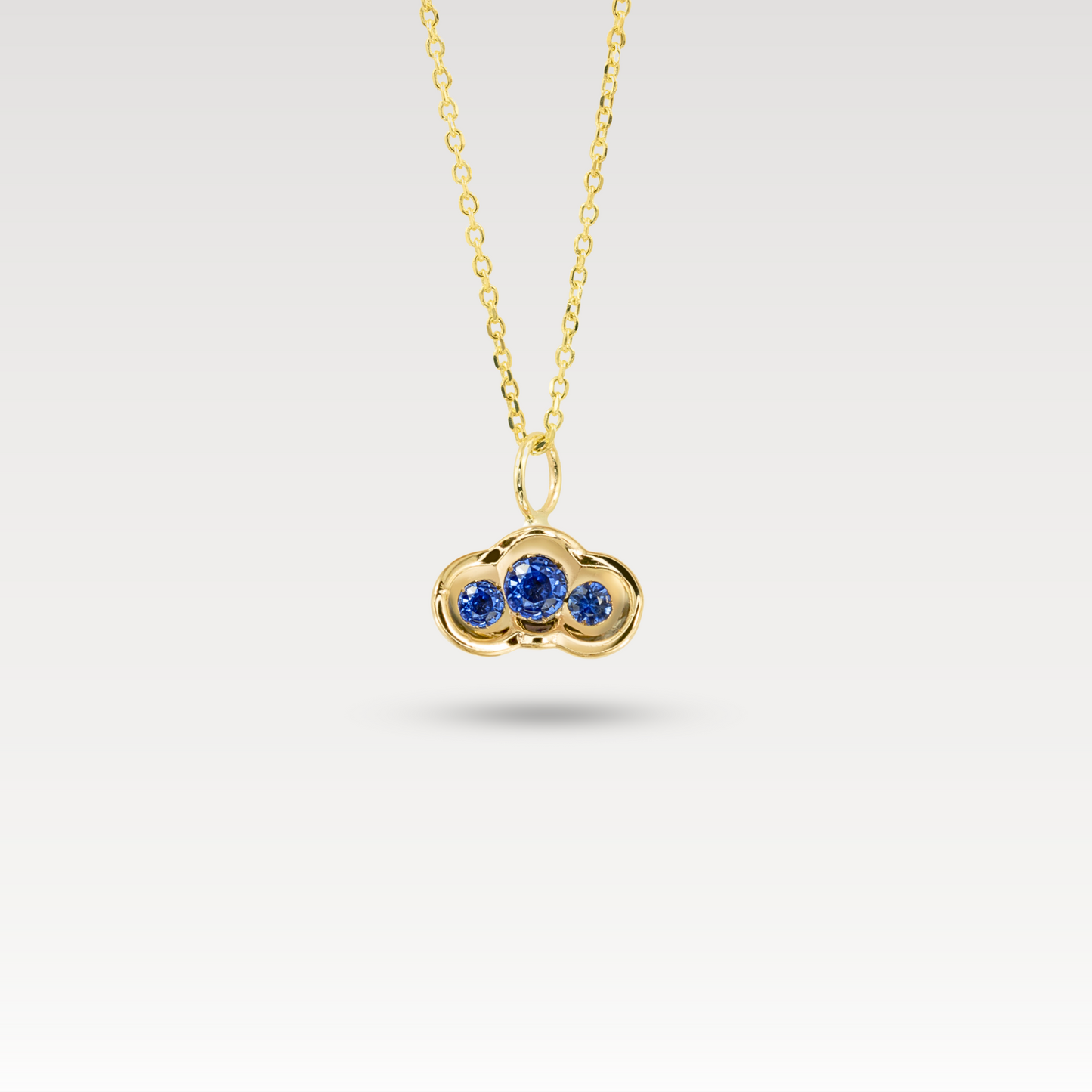 Blue Sapphire Obi no.3 Pendant (with 16"-18" chain)