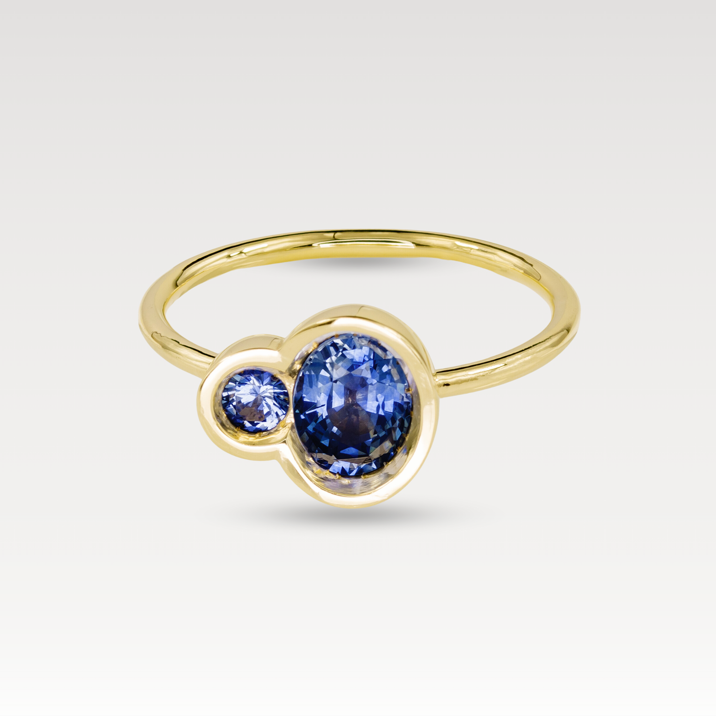 Blue Sapphire North-South Obi no.2 Ring