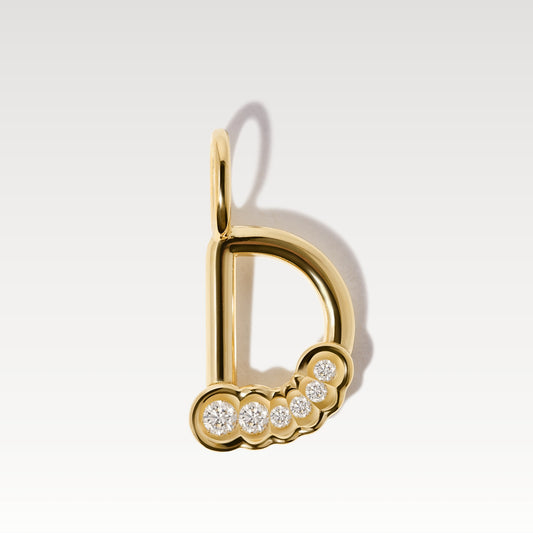 Letter D - Initial Alphabet Charm