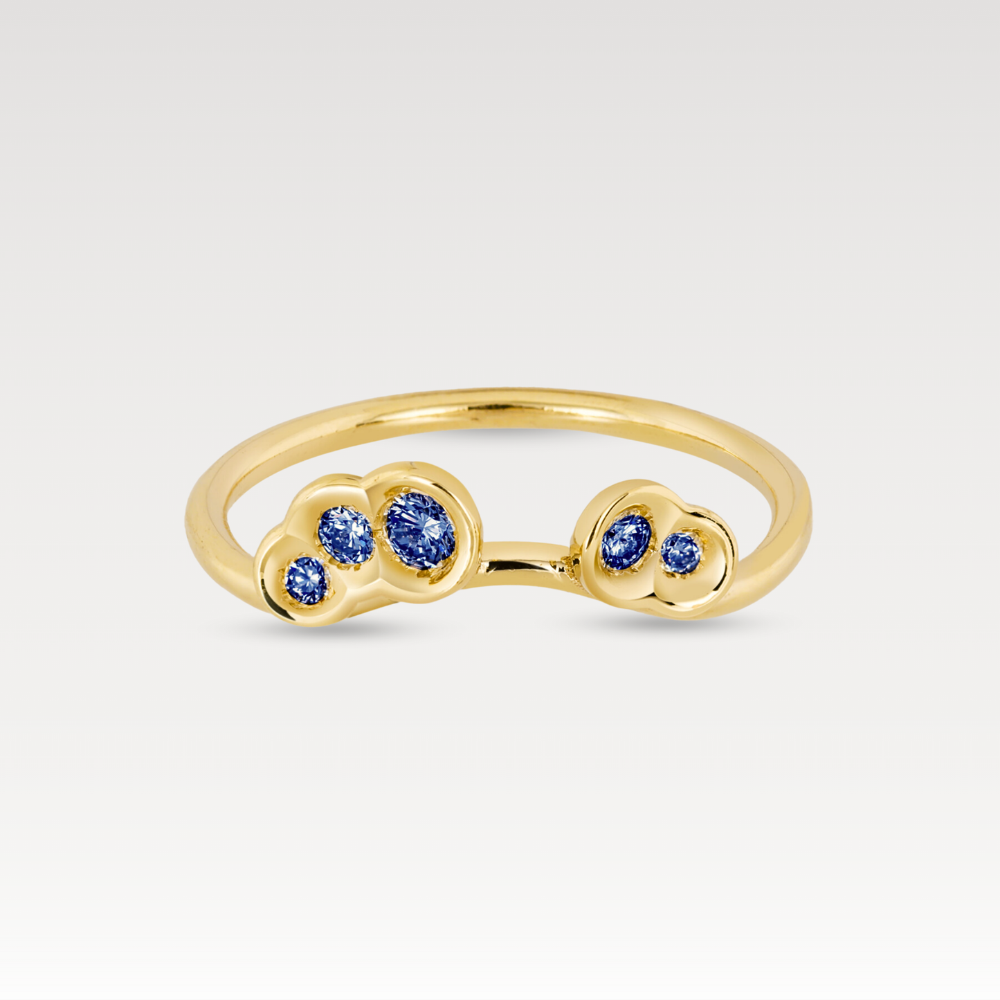 Blue Sapphire Obi Wave #5 Ring