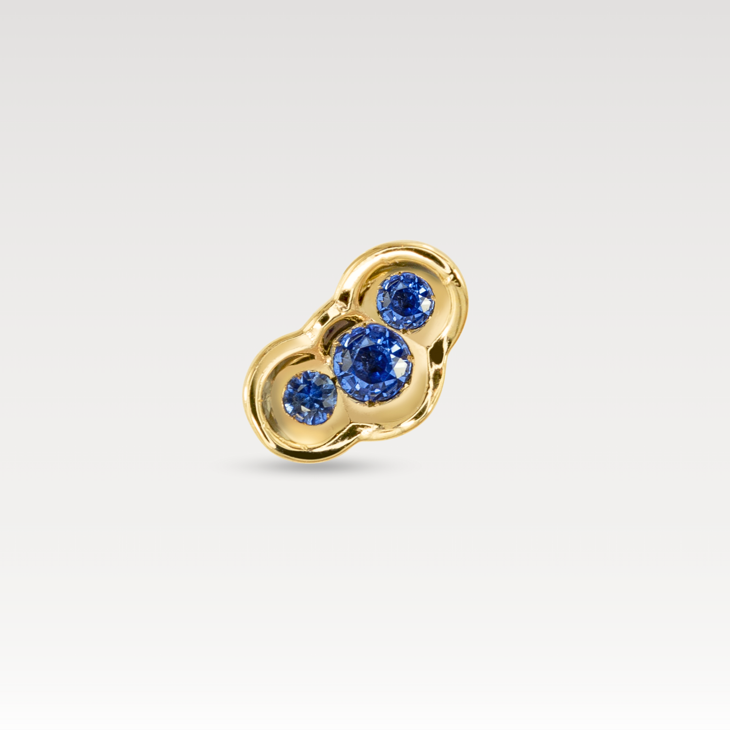 Blue Sapphire Obi no.3 Stud (single earring)