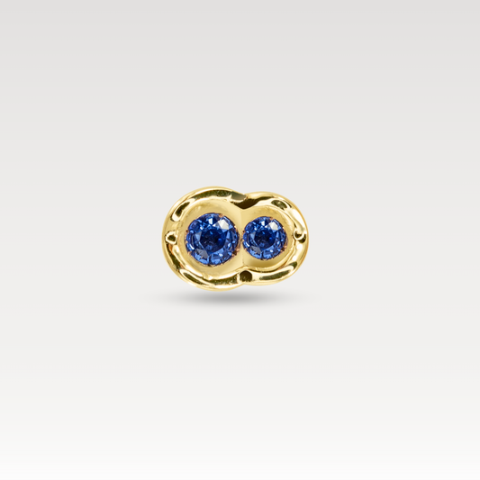 Blue Sapphire OBI no.2 Stud (single earring)