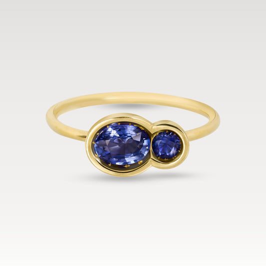 Blue Sapphire East-West Obi no.2 Ring