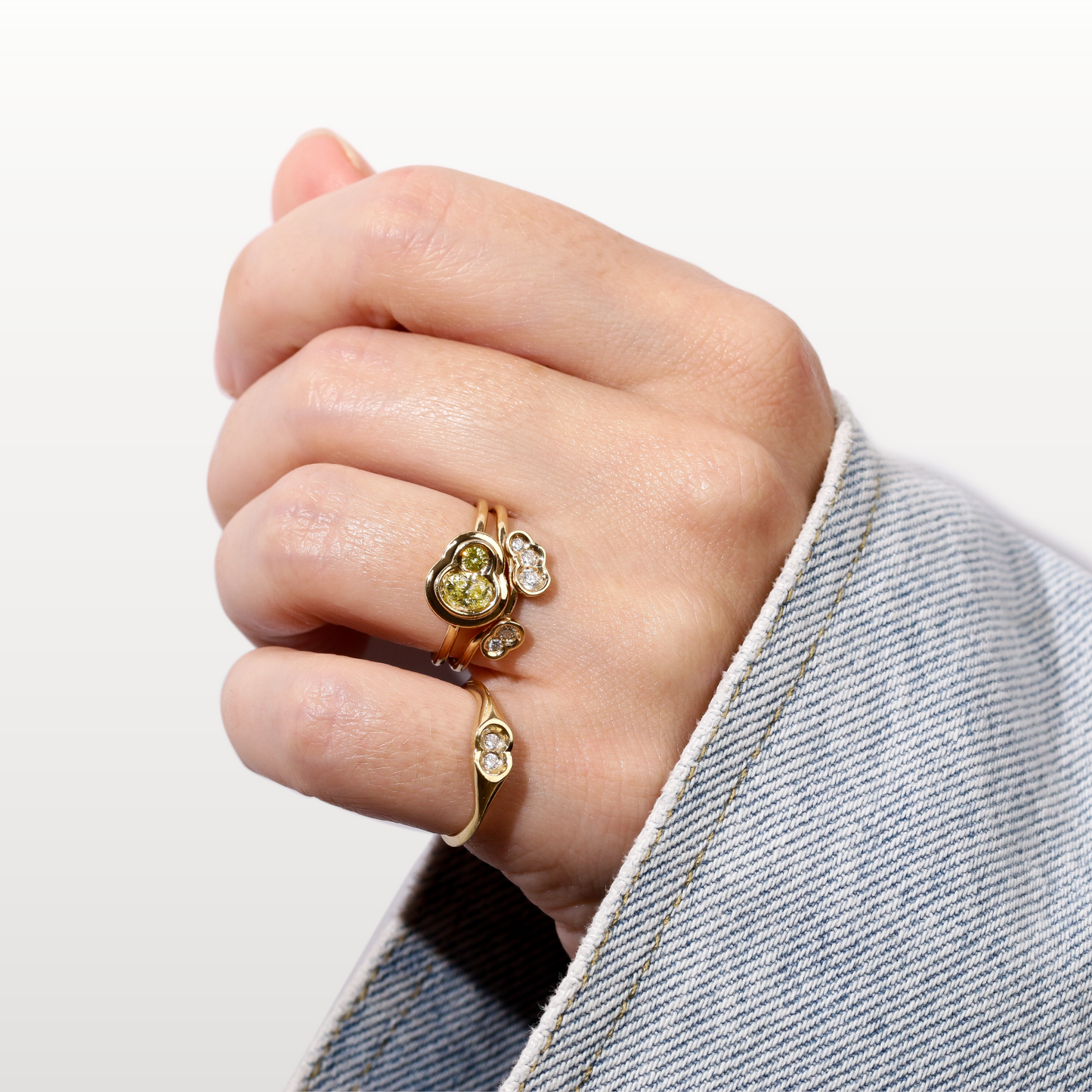 Yellow Diamond North-South Obi Skai no.2 Ring